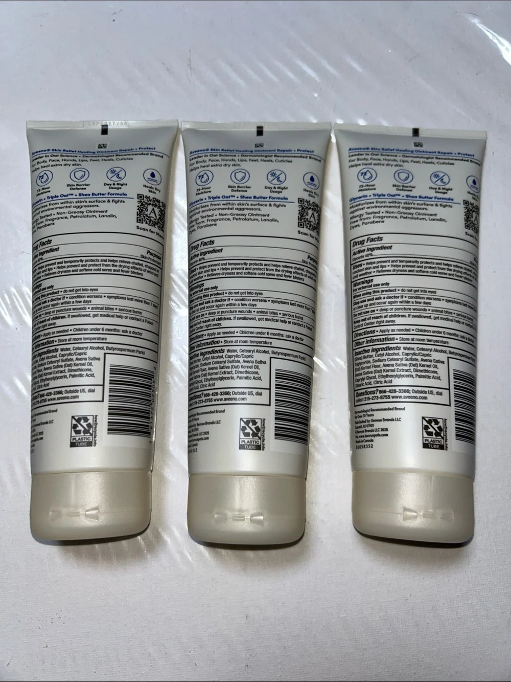 3x Aveeno Skin Relief Healing Ointment